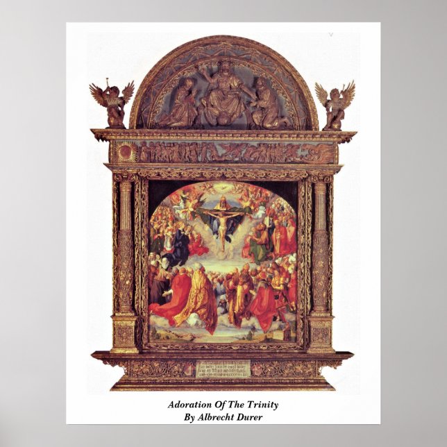 Albrecht Durer:s anpassning av treenigheten Poster (Framsidan)