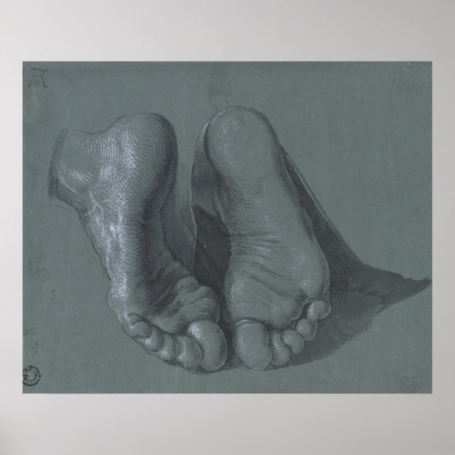 Albrecht Durer:s undersökning av Two Feet Poster (Framsidan)