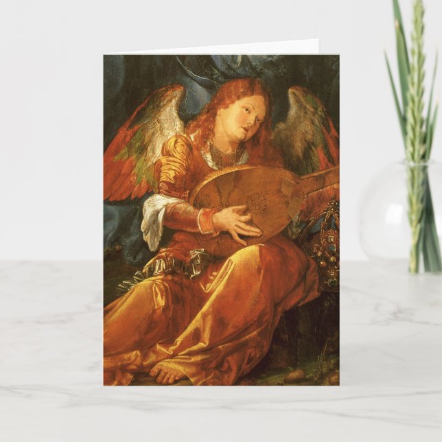 Albrecht Durer:s utbrott av Ro Garlands Angel Helgkort (Framsida)