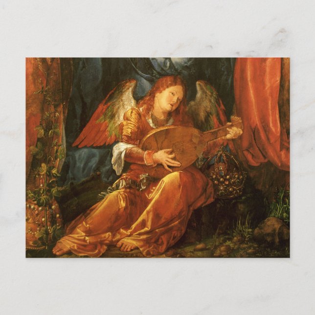 Albrecht Durer:s utbrott av Ro Garlands Angel Vykort (Framsida)