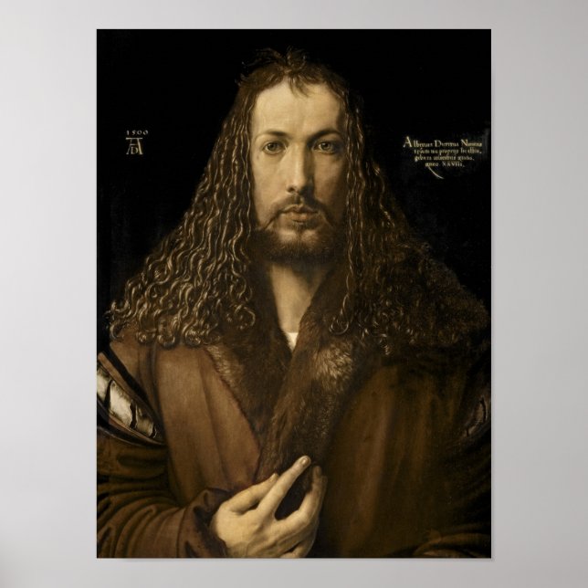 Albrecht Durer - Självporträtt Poster (Framsidan)