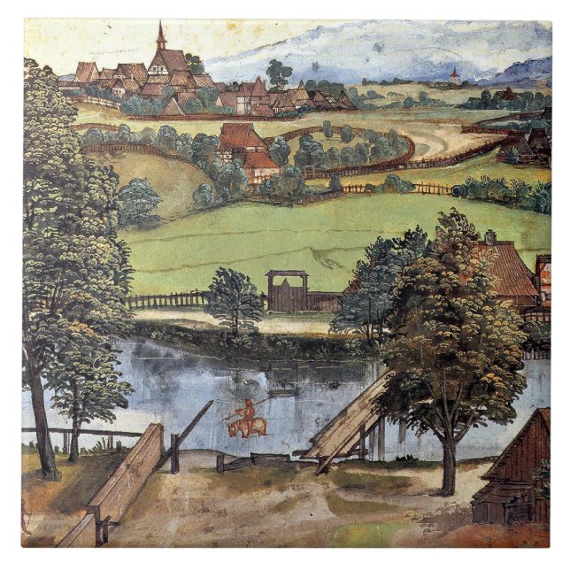 Albrecht Durer, The Trefileria on Peignitz, Kakelplatta (Framsidan)