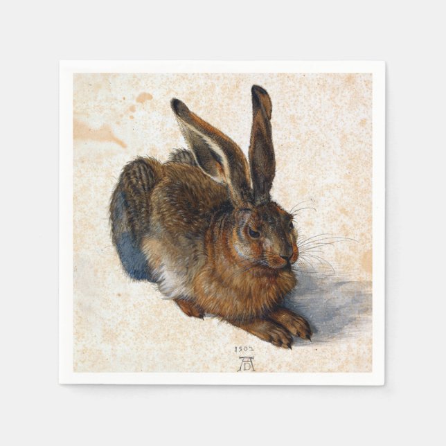 Albrecht Dürer Young Hare Pappersservett (Framsidan)