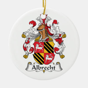 Albrecht familjvapensköld julgransprydnad keramik