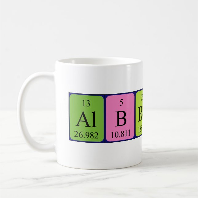 Albrecht Periodisk bord namn mugg (Vänster)