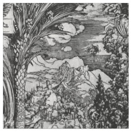 Albrecht svartvita Dürer Tyg