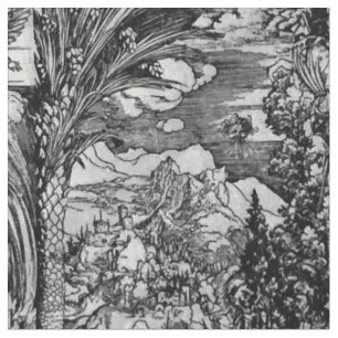 Albrecht svartvita Dürer Tyg