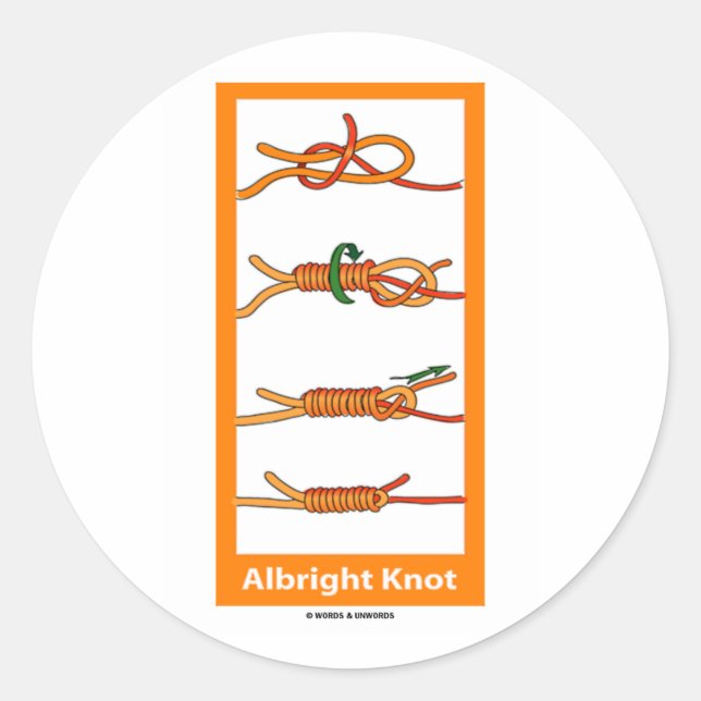 Albright Knot Runt Klistermärke (Framsida)