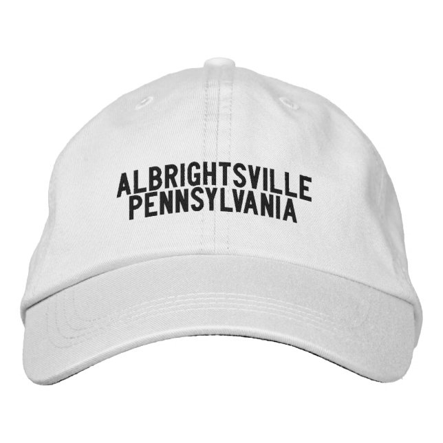 ALBRIGHTSVILLE Pennsylvania Hatt Broderad Keps (Framsida)