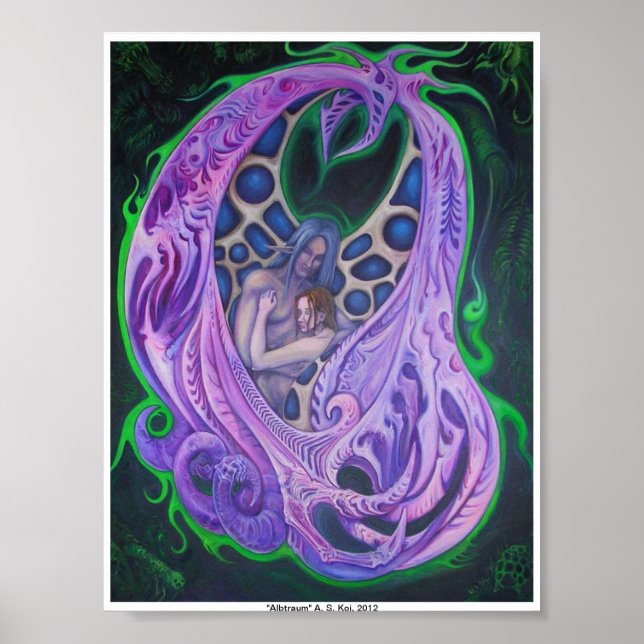 "Albtraum" A. S. Koi poster utskrift (Framsidan)
