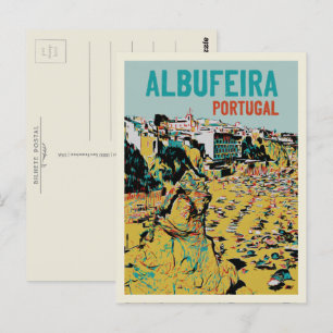 Albufeira Algarve Lagos kusten Portugal resa Vykort