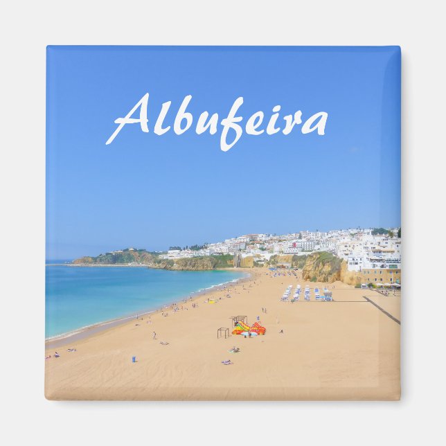 Albufeira i Algarve i Portugal Souvenir Magnet (Framsidan)