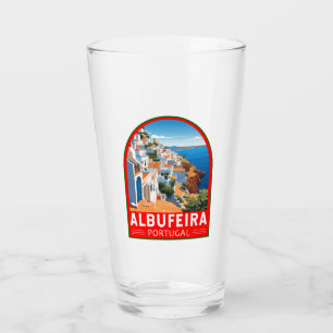Albufeira Portugal Travel Art Vintage Glaskopp
