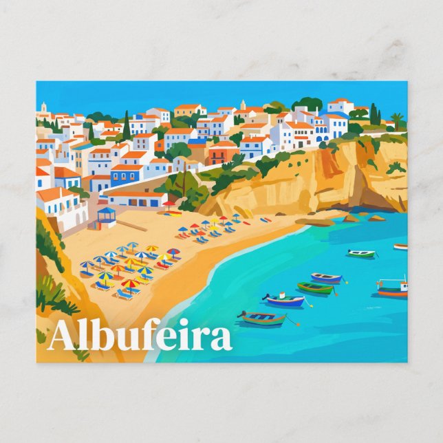 Albufeira Portugal Vykort (Framsida)