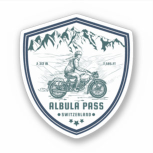 Albula pass schweiz-alperna motorcykeltur x klistermärken