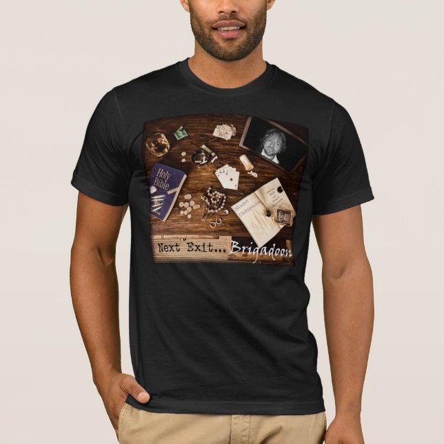 Album täcker svart t-shirt (Framsida)
