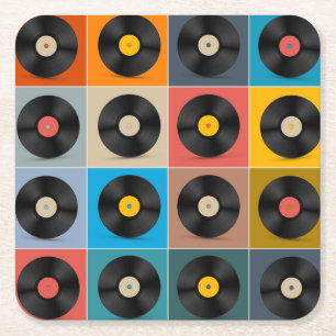 Album,Vinylpost,Musik Poster Underlägg Papper Kvadrat
