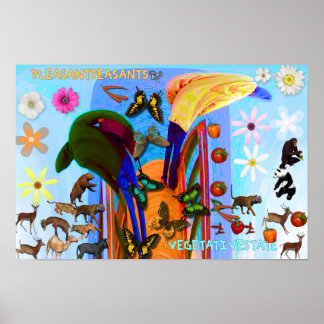 ALBUMERTÄCKNING FÖR GLÄDJANDE FASANTER POSTER