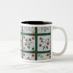 Albumtäcke med säsongblommor, 1844 Två-Tonad mugg