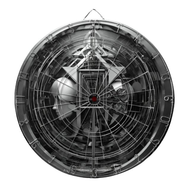 Albumteckningar, 3d, fullt hd, svart, vit, abstrak darttavla (Framsidan)