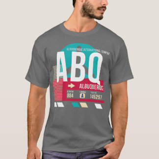 Albuquerque ABQ Airport Code Baggage Märkre E T Shirt