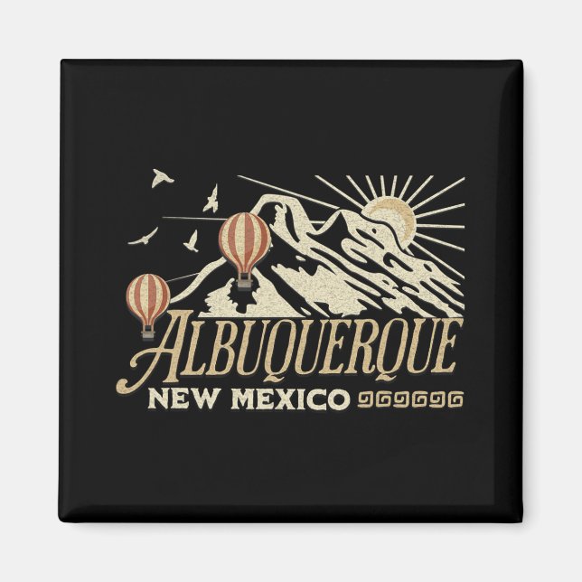 Albuquerque Air Balloon Festival New Mexico Fiesta Magnet (Framsidan)