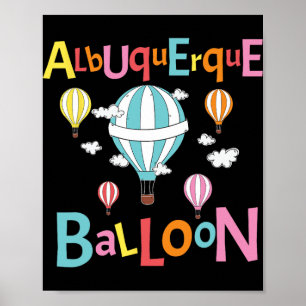Albuquerque Ballong New Mexico Varm luft Ballong Poster