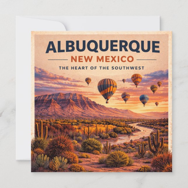 Albuquerque Ballong Noteringar från sydväst (Framsida)
