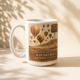 Albuquerque Ballongfestival Kaffegåva Stil Kaffemugg