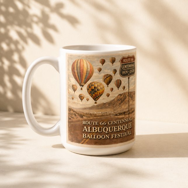 Albuquerque Ballongfestival Kaffegåva Stil Kaffemugg (Skapare uppladdad)