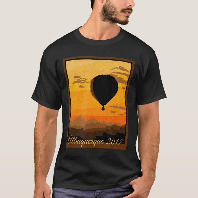 Albuquerque Balloon Festival 2017 Fiesta Internati T Shirt (Framsida)