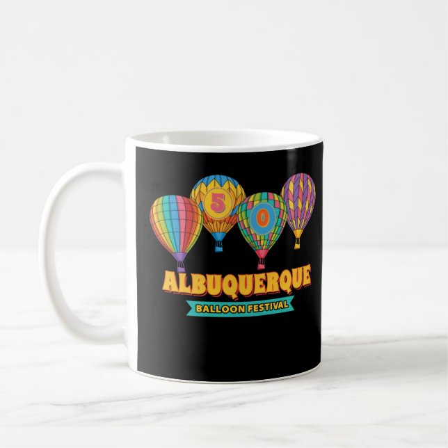 Albuquerque Balloon Festival 50 år New mexico 2 Kaffemugg (Vänster)