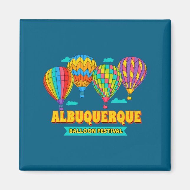 Albuquerque Balloon Festival New Mexico Fiesta  Magnet (Framsidan)