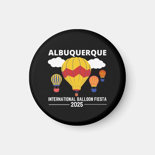 Albuquerque Balloon Fiesta 2025 T-Shirt Magnet (Framsidan)