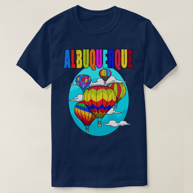 Albuquerque Blegon New mexico-festival Hett Luft T Shirt (Design framsida)