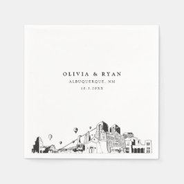 Albuquerque Bröllop minimalist Papper Pappersservett