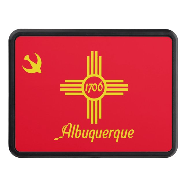 Albuquerque City flagga Dragkroksskydd (Framsidan)