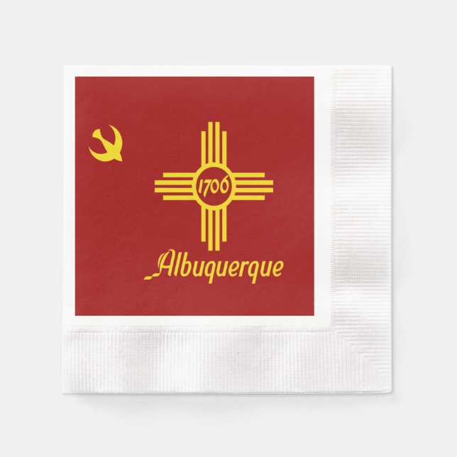 Albuquerque City flagga Pappersservett (Framsidan)