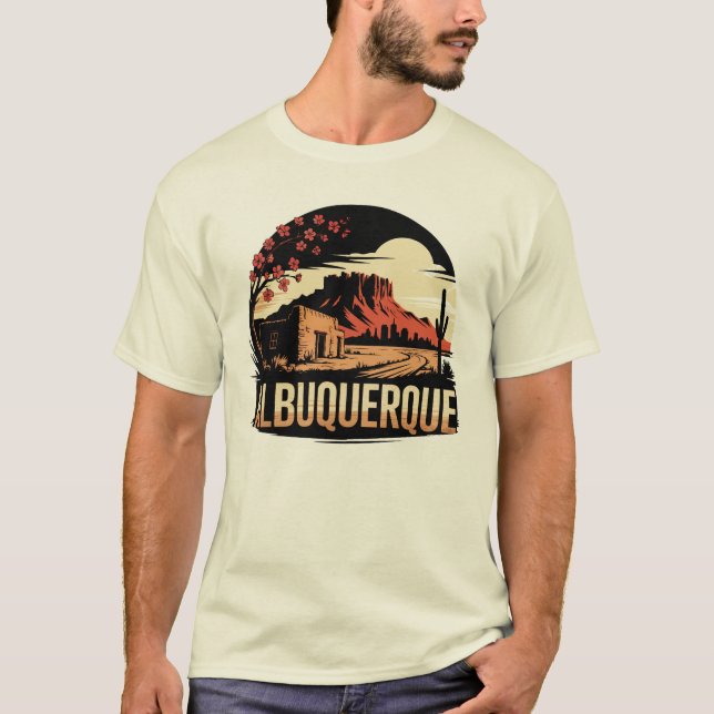 Albuquerque City New mexico USA T Shirt (Framsida)