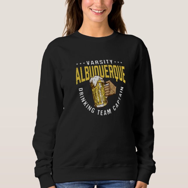 Albuquerque Drickande Teamkapten Rolig Öl  Humo T Shirt (Framsida)