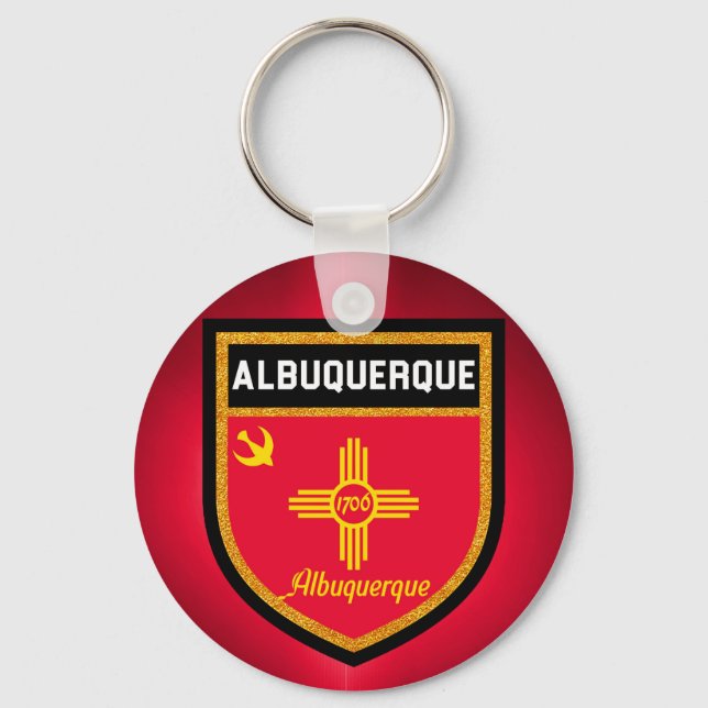 Albuquerque Flagga Nyckelring (Framsida)