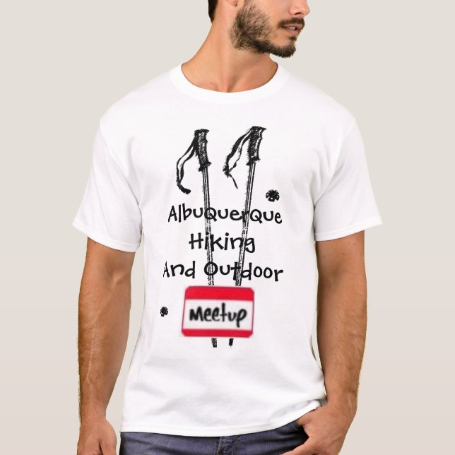 Albuquerque fotvandra och utomhus- Meetup Tee Shirt (Framsida)