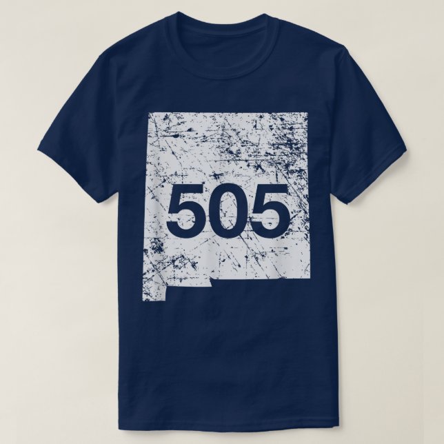 Albuquerque Gallup Santa Fe Area Code 505, NM Gif T Shirt (Design framsida)