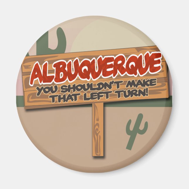 Albuquerque Lämnat Magnet (Framsidan)