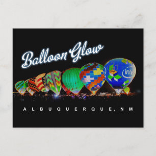 Albuquerque Luftballong Glow Vykort