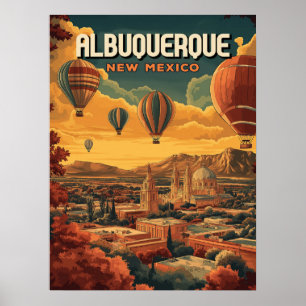 Albuquerque Luftballong Sunrise Poster