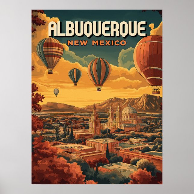 Albuquerque Luftballong Sunrise Poster (Framsidan)
