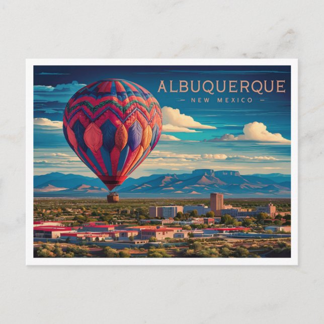 Albuquerque New mexico a Luftballonger Vykort (Framsida)