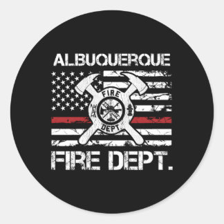 Albuquerque New mexico avger tunt rödlinebrand Runt Klistermärke