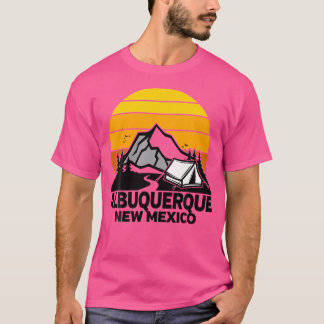 Albuquerque New mexico Camping Retro Sunrise Mount T Shirt
